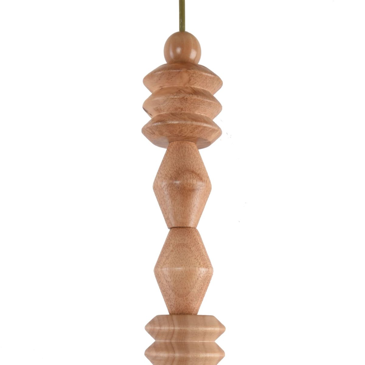 Aska 1 Light Wood Brown Pendant