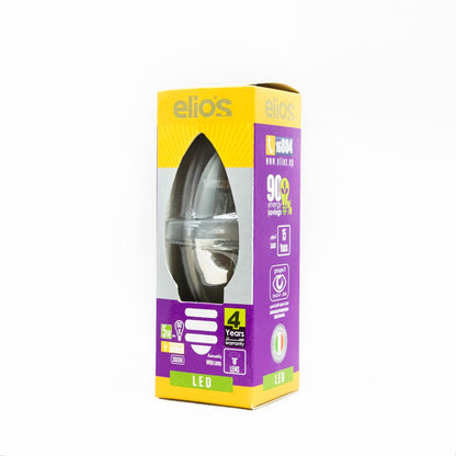 Elios LED With lens candle Bulb Silver base Warm light
