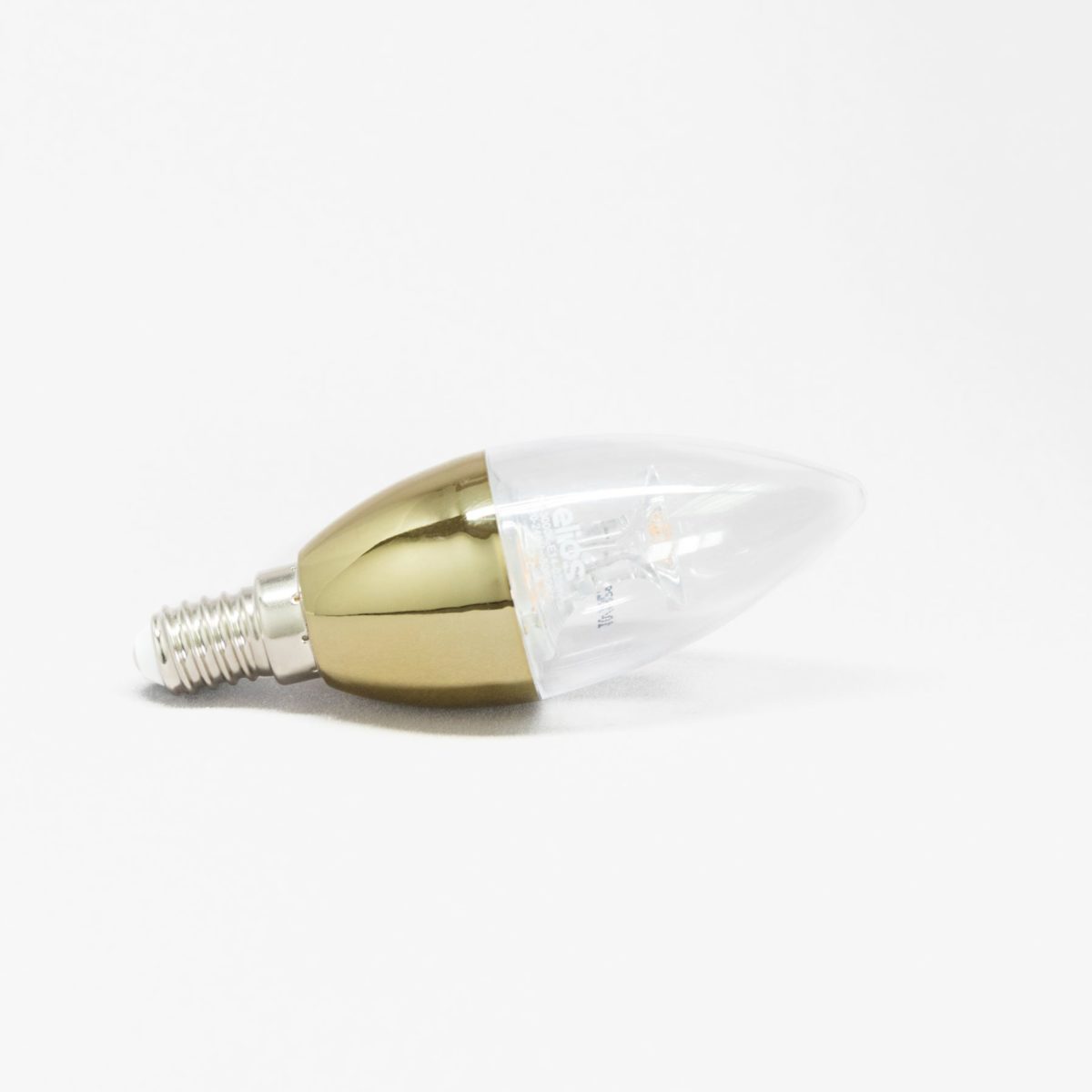 Elios LED With lens candle Bulb Golden base Warm light