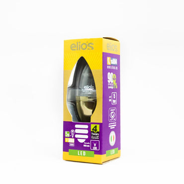Elios LED With lens candle Bulb Golden base Warm light