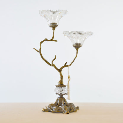 شمعدان شمبانيا على شكل غصن شجرة فيكتوريا