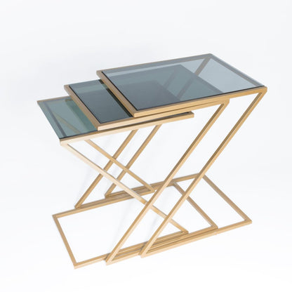 Z 3 Pieces Gold Tables