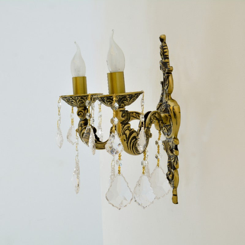 Pearl 2 lights antique wall lamp