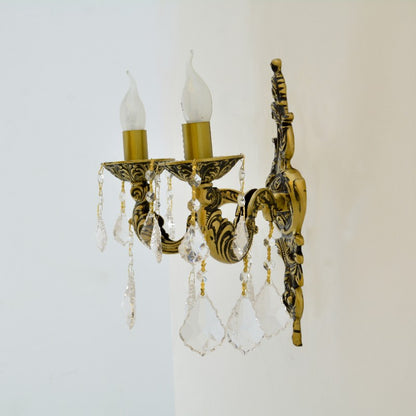 Pearl 2 lights antique wall lamp