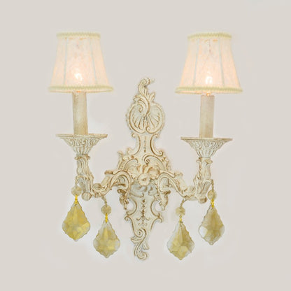 أبليك أبيض من طراز مارسيليا بإضاءة مزدوجة