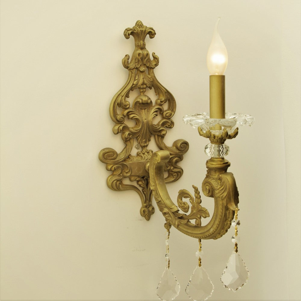 fruit glass heart area1 Light antique Wall lamp