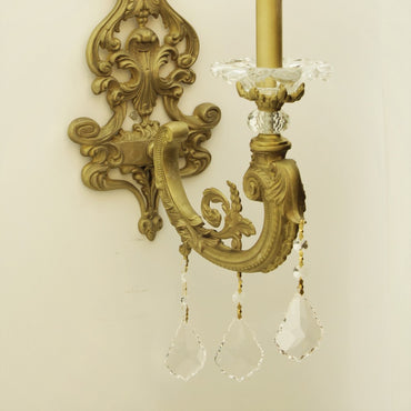 fruit glass heart area1 Light antique Wall lamp