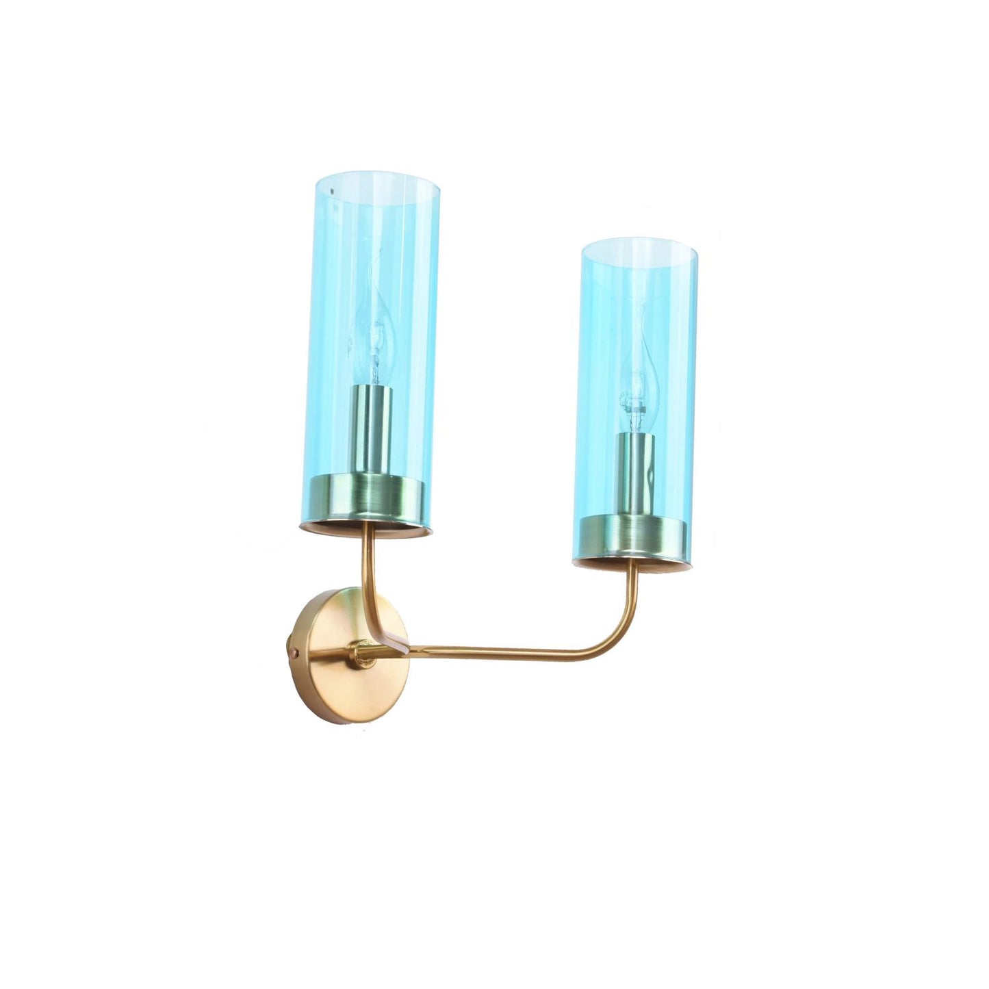 أبليك بلون برونزي فلفلي مزود بمصباحين