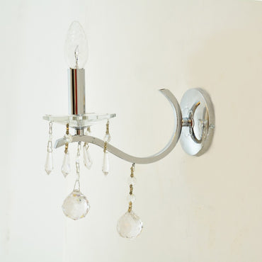 Plate Chrome 1 Light Wall Lamp