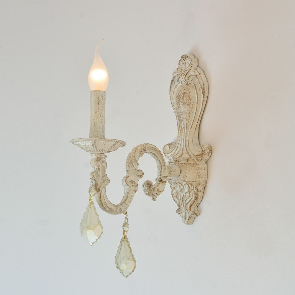 أبليك أبيض من نوع S Globe بإضاءة واحدة