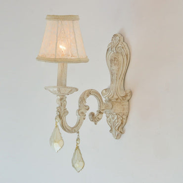 S Globe 1 light whitey wall lamp