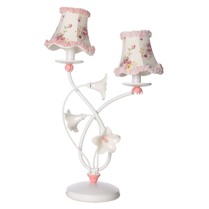 Ceramic flower 2 Lights Whitey Table Lamp