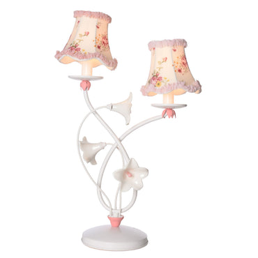 Ceramic flower 2 Lights Whitey Table Lamp