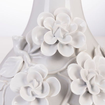 Chrome Flowery 1 Light Table Lamp