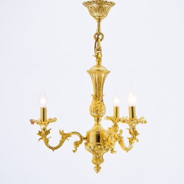 Sky 3 lights gold chandelier