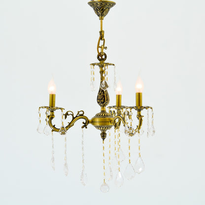 نجفة فيكتوريا غلوري، 3 مصابيح، نحاس، 50×65 سم - برونز إيطالي