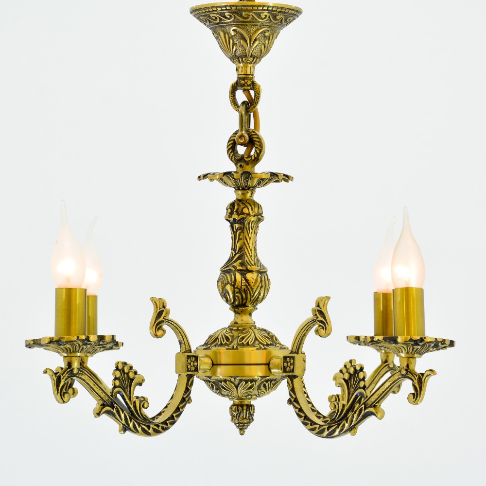 Roma 4 lights Italian bronze Chandelier