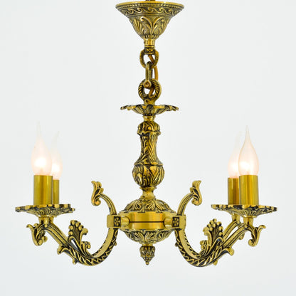 Roma 4 lights Italian bronze Chandelier