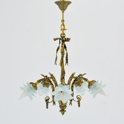 Neirin Chandelier, 5 Lights, Copper, 62×80cm - Italian Bronze