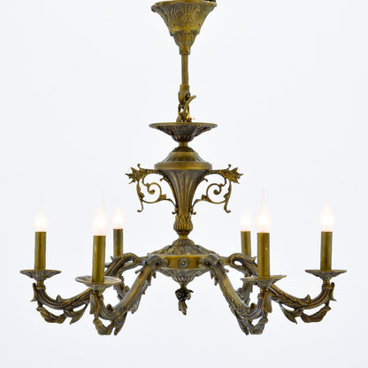 Peacock antique 6 Lights Chandelier