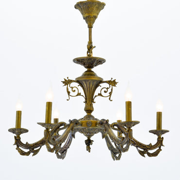 نجفة عتيقة بستة لمبة على شكل طاووس