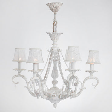 Versaille Chandelier, 6 Lights, Aluminum, 64×80cm - Whitey