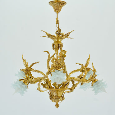 calla Lights Gold Chandelier