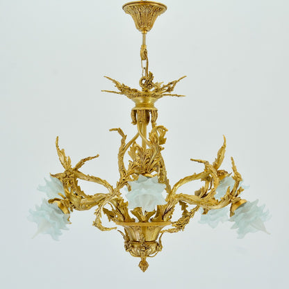 calla Lights Gold Chandelier