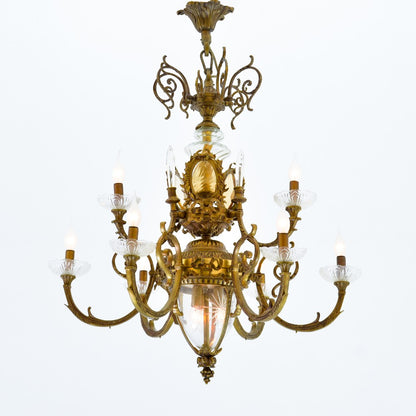 Chloe Chandelier, 9 lights, Copper, 74×90cm, Antique