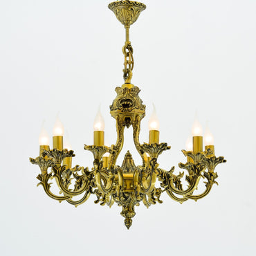 Sky Chandelier, 10 Lights, Copper, 65×80cm - Italian Bronze
