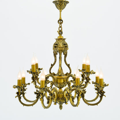 Sky Chandelier, 12 Lights, Copper, 65×90cm - Italian Bronze