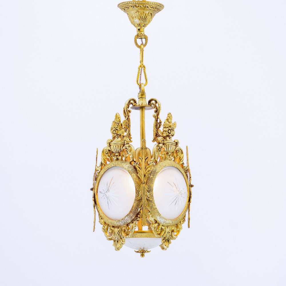 Lenz Lanterns, 1 Lights, Copper, 22×70cm - Gold - Kandil Egypt