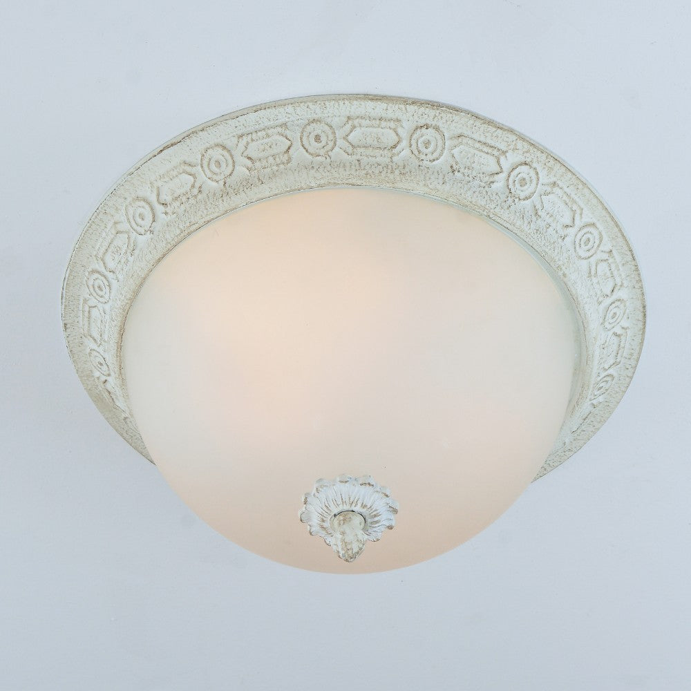 Half Moon 35cm 2 Lights Whitey Flush