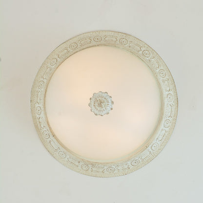 Half Moon 35cm 2 Lights Whitey Flush