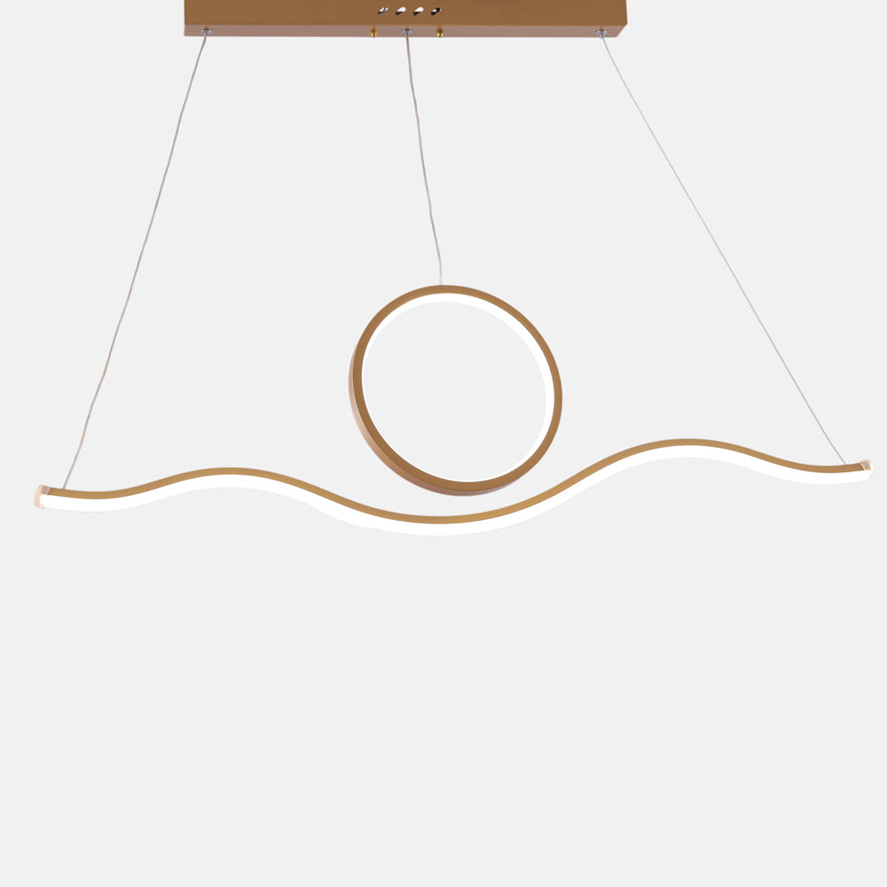 نجفة لوسينا LED، معدنية، 87×22 سم - ذهبية