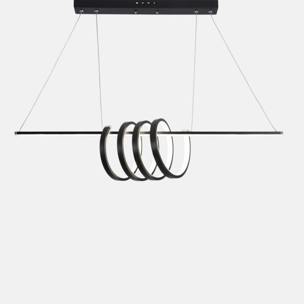 Lily LED Chandelier, Metal, 90×20cm - Black white