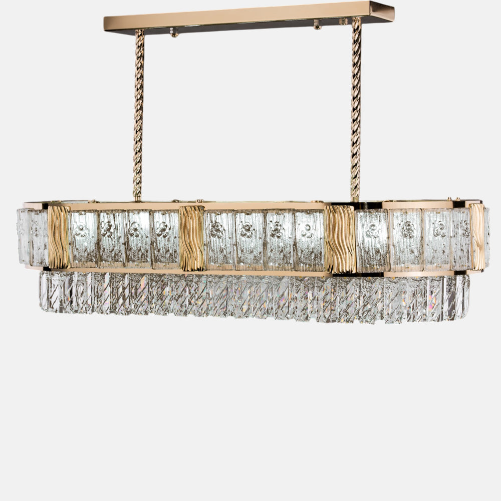 Cara Chandelier, 9 Lights, Metal, 80×80cm - Solitaire Gold