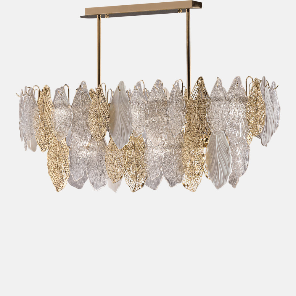 نجفة سيلفا، 8 مصابيح، معدن/ستانلس ستيل، 90×40 سم - سوليتير جولد