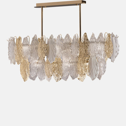 نجفة سيلفا، 8 مصابيح، معدن/ستانلس ستيل، 90×40 سم - سوليتير جولد