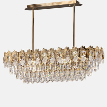 Crown Chandelier, 8 Lights, Metal/Stainless Steel, 80×80cm - Solitaire Gold