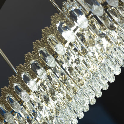 Crown Chandelier, 8 Lights, Metal/Stainless Steel, 80×80cm - Solitaire Gold