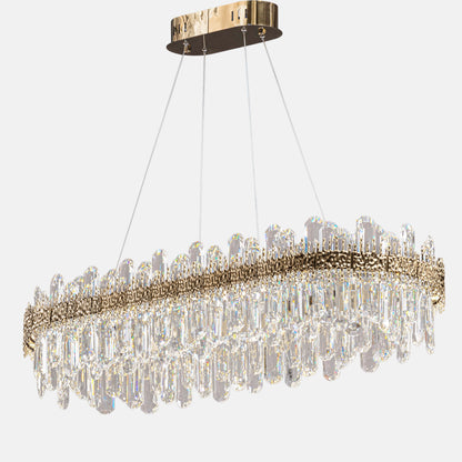 نجفة LED على شكل شمعة، معدن/ستانلس ستيل، 90×35 سم - سوليتير جولد