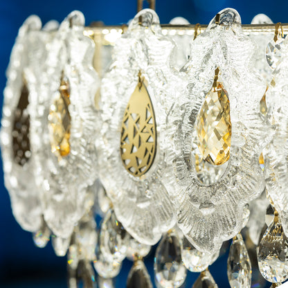 Aurora led 90*40 cm solitaire gold Chandelier