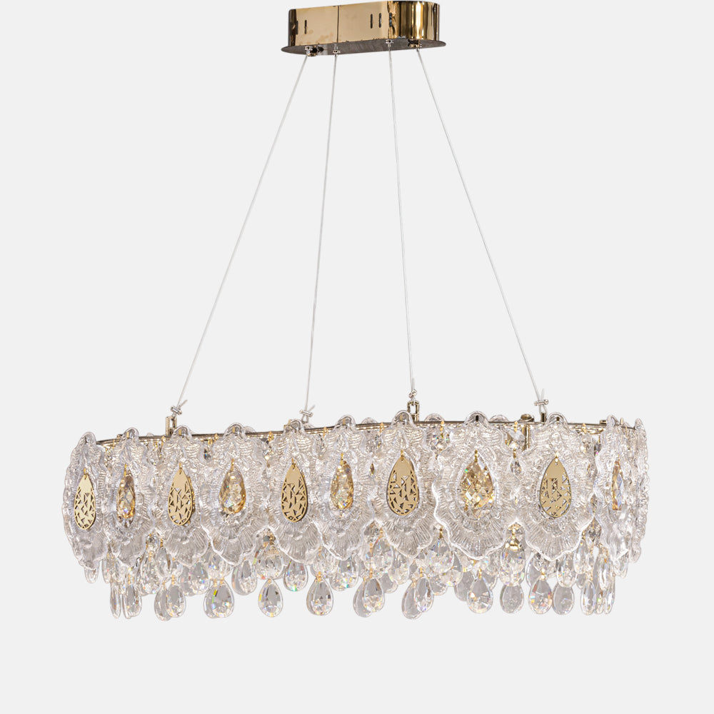 Aurora led 90*40 cm solitaire gold Chandelier