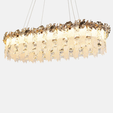Stefania Chandelier, Stainless Steel, 40×70cm - Solitaire Gold