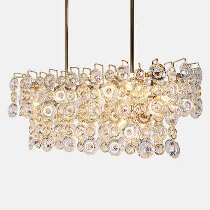 Amalia Chandelier, 9 Lights, Stainless Steel, 40×60cm - Solitaire Gold