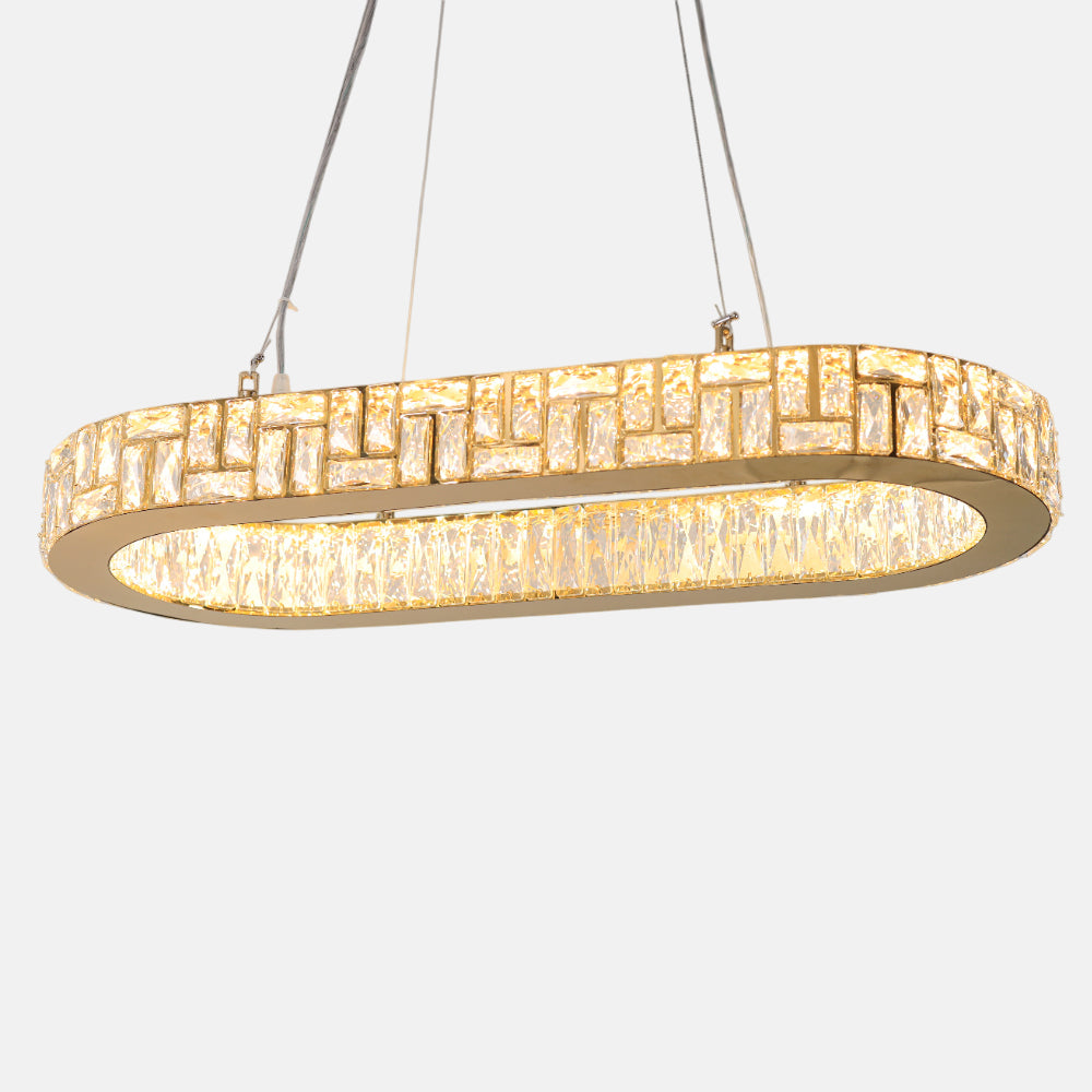 نجفة مارغريتا، من الفولاذ المقاوم للصدأ، 35×65 سم - لون ذهبي سوليتير 