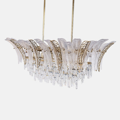 Cleo 100*60 cm Oval Solitaire Gold Chandelier