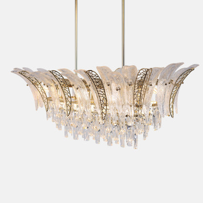 Cleo 100*60 cm Oval Solitaire Gold Chandelier
