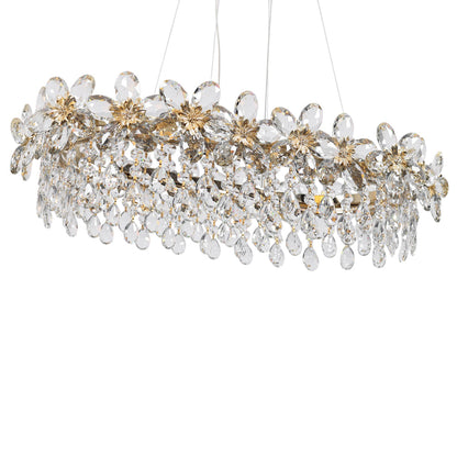 Roselle LED Chandelier, Stainless Steel, 80×40×80cm - Solitaire Gold-نجفة ليد روزيل، استانلس ستيل، 80×40×80 سم - سوليتير ذهبي